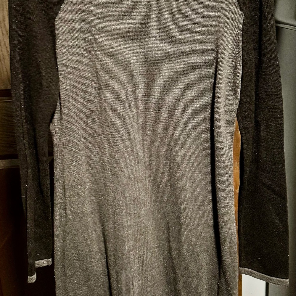 Ivanka Trump Charcoal and Black Knit Top